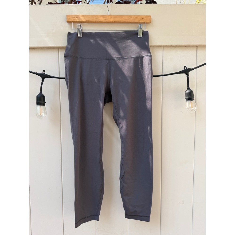HeyNuts Womens High Waisted 7/8 Leggings Charcoal Gray Athletic M
